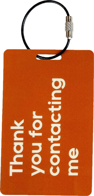 NoLongerLost - Bagagelabel (x2) - Roestbruin - Unieke QR code - Veilig - Kofferlabels - NoLongerLost - Tag