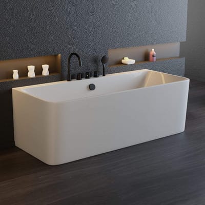 Vrijstaande Badkuip Saria Luxe 170x80x58 - 170x80x58 cm - Zwart - Saria Luxe 170x80x58 cm – - Medahomestore