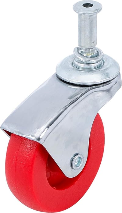 Vervangingswiel - Reservewiel - Werkplaatsinrichting - Plaatmontage - 1 kg draagvermogen - rood