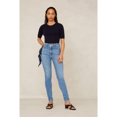 Kings Of Indigo Christina High Journey Light Used Size: W25L32 | Skinny Outlet | Dames | Blauw