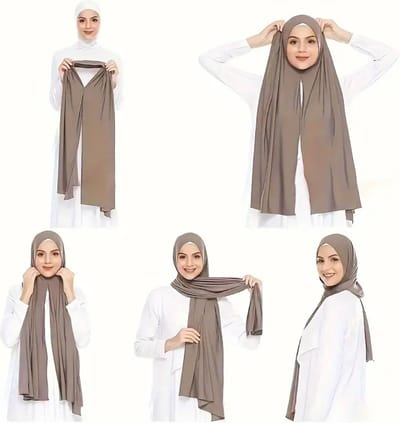Bovista Hoofddoek - Hijab - Dames - Abaya - Sjaal - Islamitische Kleding - Moslim Kleding - Alhamdulillah - Donkergrijs