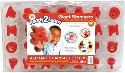 Eduplay stempelset alfabet rood - 30 stuks - educatief speelgoed.