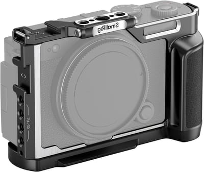 Aluminium Full Cage voor Panasonic LUMIX S9 met Snelle Ontgrendelplaat, Koud Shoe Bevestiging en 1/4"-20 Draadgaten voor Microfoon en Verlichting