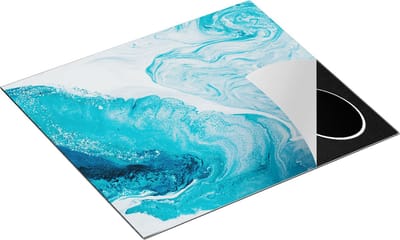 Chefcare Inductie Beschermer Abstracte Kunst van een Oceaan - 60x50 cm - Afdekplaat Inductie - Kookplaat Beschermer - Inductie Mat
