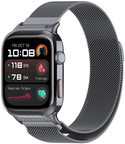 Milanees bandje - geschikt voor Huawei Watch D2 - magneetsluiting - grijs