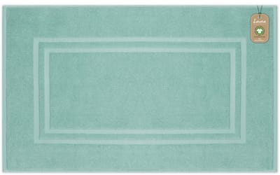 Lavea® 1 Badmat 50x80 cm – antislip en wasbaar van 100% biologisch katoen – absorberend en duurzaam – ideaal voor badkamer en douche – IJsblauwgroen
