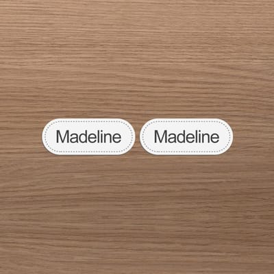 Wasbare Strijkbare Naamstickers Variëteitenpakket Voor Kinderkleding Schoenen Accessoires Aanpasbare Identificatielabels white