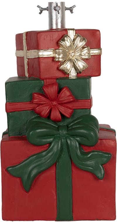 Clayre & Eef Kerstboom Standaard Cadeau 28x26x48 cm Rood Groen Keramisch materiaal