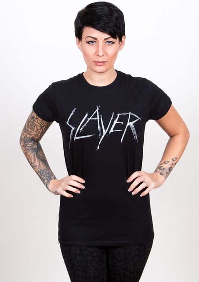 Slayer - Scratchy Logo Dames T-shirt - S - Zwart