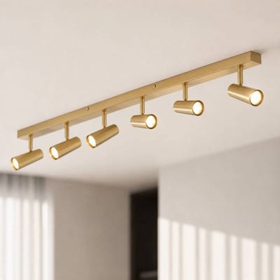 Lindby - buitenspot - 6lichts - Metaal - H: 11 cm - GU10 - messing
