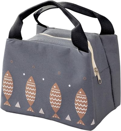 Geïsoleerde lunchtas voor werk en school - Waterdichte koel tas, thermos tas, 21 x 17 x 15 cm