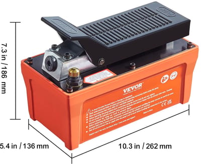 Zolara Hydraulische krik - Garagekrik - Lucht-hydraulische voetpomp - Oranje