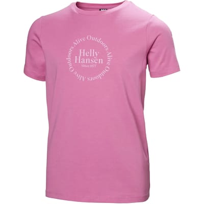 Helly Hansen Graphic Jr T-shirt Met Korte Mouwen Roze 14 Years Meisjes,Jongens