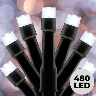 Lomera Kerstverlichting Buiten - LED Lichtsnoer - 480 LED Lampjes - Wit Licht - 36 Meter Lengte - Lichtfuncties - Geheugenfunctie - Timer 8 Uur - IP44 Adapter - Energiebesparend - Binnen en Buiten - Groen Snoer - Sfeerverlichting