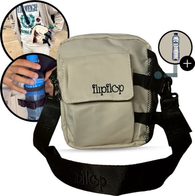 Flipflop Club® Festival Heuptasje | Met fleshouder - Fanny Pack - Belt Bag - Schoudertas - Travel Bag - Reistas - Telefoontasje - Festival Tasje - Wandeltas - Vakantie - Paardrijden - Waterfles - Festicap - Crossbody - Fles Tas - Heuptas - Bottle Bag