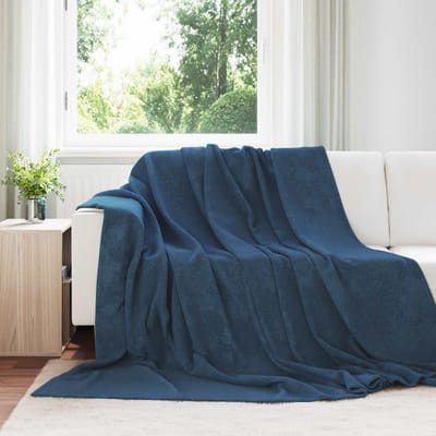 vidaXL - plaid - Marineblauw - 220 - x - 240 - cm - 1.37 - kg - Fleece