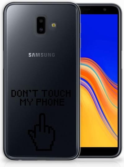 TPU Hoesje voor Samsung Galaxy J6 Plus (2018) Silicone-hoesje Finger Don't Touch My Phone