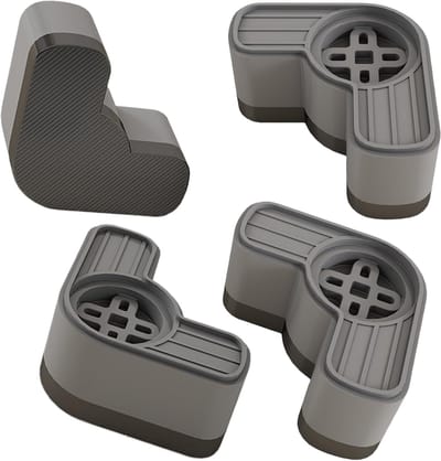 Anti-vibratiemat Wasmachine - Trillingsdempers Apparaten - Stille Werking - Verstelbare Stabiliteit - Set van 4 - Zwart