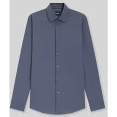 slim fit zakelijk overhemd van katoenmix model 'H-HANK-KENT'