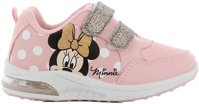 Disney Minnie - Schoenen voor meisjes met lichtjes - Minnie Mouse Sneakers voor kinderen met klittenband - Lichtgevende kindersneaker - Maat 25 - Roze