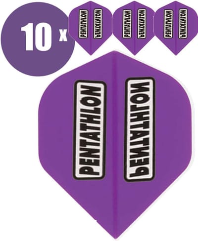 Dartflights Pentathlon Klassiek Violet - 30 Stuks voor Dartpijlen