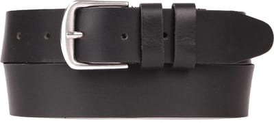 Petrol Industries Riem Heren - Broekriem - Verstelbaar - Leer - Zwart - 85 cm - S