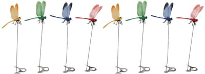 Dailygoods - Hoge Simulatie 3D Dragonfly Clip - Realistische Vliegbeweging - Duurzame PVC-vleugels - 8 Levendige Kleuren - Scare Bugs - Insectenvrije...