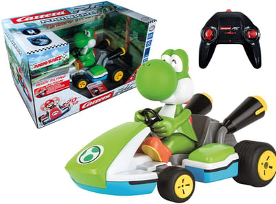 Carrera RC voertuig Auto - RC Mario Kart - Yoshi - Rkart met Geluid - Schaal 1:16 -2,4GHz RC Model Kant en Klaar - Carrera Bestuurbare Auto