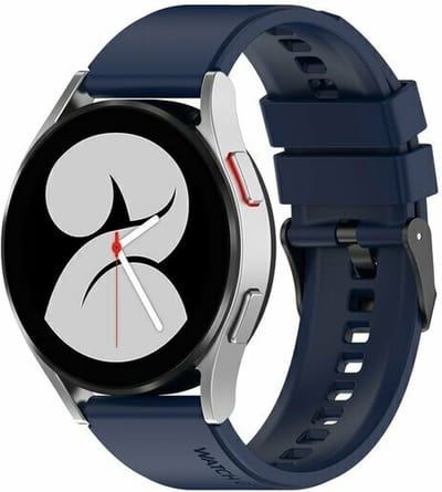 By Qubix - Geschikt voor Garmin bandje - Geschikt voor Garmin Vivomove 3 / HR / Luxe / Sport / Style / Trend - Siliconen gesp bandje - Donkerblauw - Smartwatch bandje 20mm