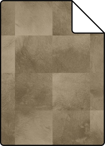 Proefstaal ESTAhome behang dierenhuid donker beige - 53 cm x 10.05 m - 139182-S