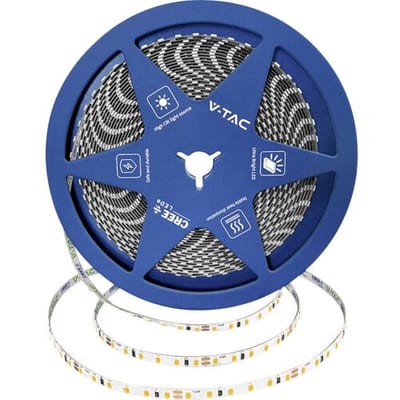 V-TAC VT-2835 240806 LED-strip Energielabel: F (A - G) Met open kabeleinde 24 V 10 m Warmwit 10 m