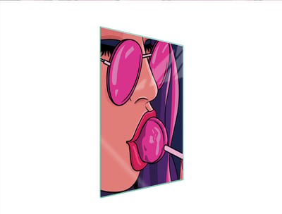 TMK ArtDeko Serie - Glas Snijplank - 35x52 cm - Vrouw Illustratie