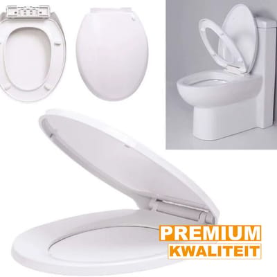 Toiletbril Vaylen - Softclose Toiletbril Wit met Snelsluiting - Duuroplastisch Antibacterieel Toiletdeksel