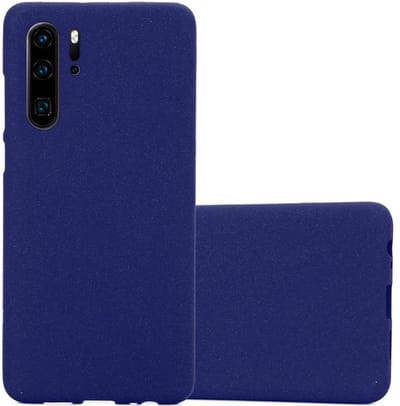 Cadorabo Hoesje geschikt voor Huawei P30 PRO in FROST DONKER BLAUW - Beschermhoes gemaakt van flexibel TPU silicone Case Cover