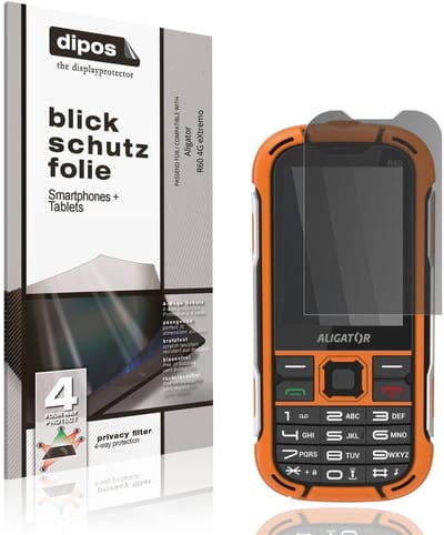 dipos – Matte Privacy Screenprotector geschikt voor Aligator R60 4G eXtremo | Anti-Spy Beschermfolie
