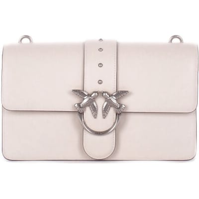 PINKO Love One Crossbody tas 27 cm - Dames - bianco seta-old silver