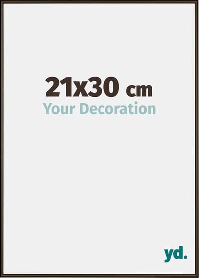 Your Decoration - Fotolijst 21x30 cm - Aluminium - Walnoot Structuur - New York