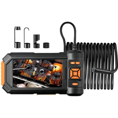 Endoscoop Camera met Licht, HD 1080P Borescope met 5'' LCD Scherm 8 Verstelbare LED Lampen