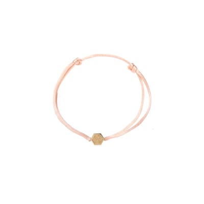 Go Dutch Label Armband touw 5 hoek love Gold/Taupe B2351-5