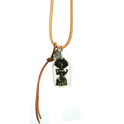 Heaven Eleven heren leer cord - buddha in glas groot