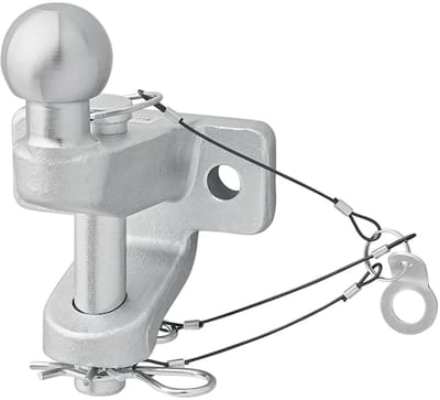 VCTparts® Trekhaakkogel D21/S350 Gecombineerde Tweevoudige Uitvoering E-gekeurd Zilver Bumpertrekhaak Koppelingskogel