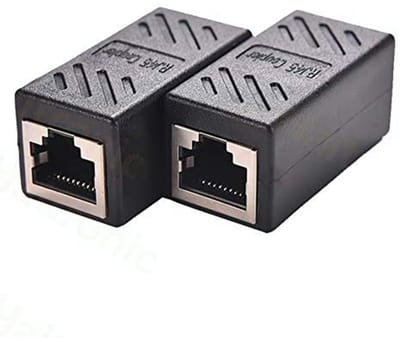 Oneay 2-pack RJ45-koppelingen voor ethernetkabels, LAN-connector, inline Cat7/Cat6/Cat5e ethernetkabelverlenger, adapter vrouwelijk naar vrouwelijk