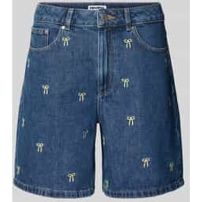 Korte jeans met stitchings