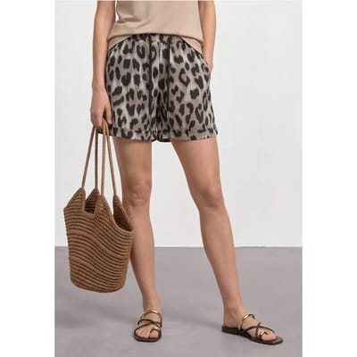High Waist shorts met paperbag tailleband