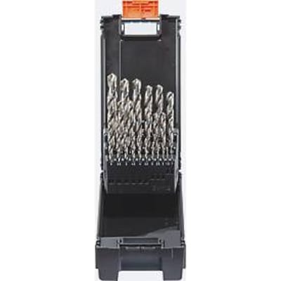 Projahn spiraalboorset TURBO, HSS-G, 25-delig, Ø 1-13 mm / 0,5 mm-stappen, in kunststof koffer