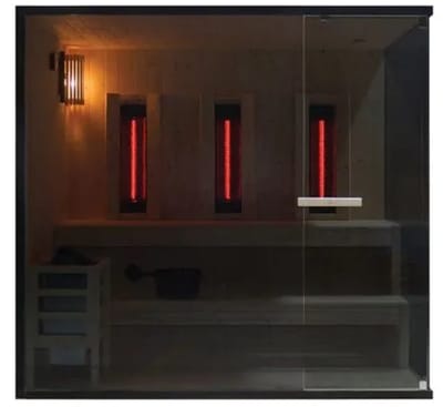 Fonteyn Finn 4 Combi Sauna - Infrarood + Saunakachel - 4 Personen - 200x150x190 cm - Espenhout