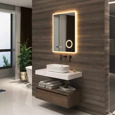 Spiegel Racale met LED verlichting 80x60x3 cm wit