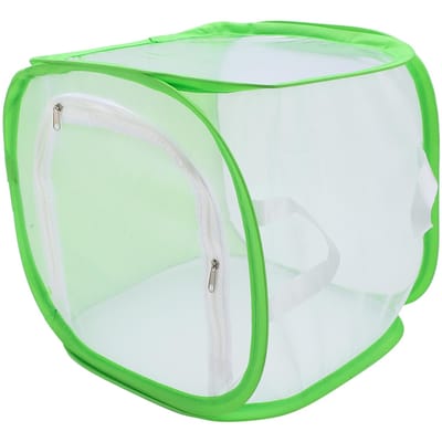 Insectenkooi Inklapbaar en Handig Insectennetkooi met Transparant Raam en Dubbele Rits white