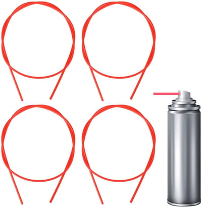 Dailygoods- Spuitbussproeiers 12 Stuks - Flexibele Verlengbuis 50cm - Kunststof Rietjes - Voor Spuitverf - Voor Autolakken en Meubelreparatie - Hoogwaardig Materiaal - Spuitbusaccessoires