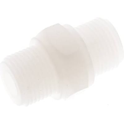 Dubbele Nippel G3/8'' PVDF 10bar FDA 22mm Hex